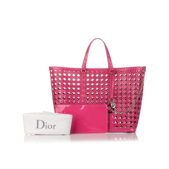 Dior Handbags - Dior Cannage Perforated Leather Tote Bag